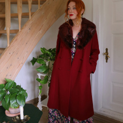 Burgundy Beaut' Vintage Wool Coat | M