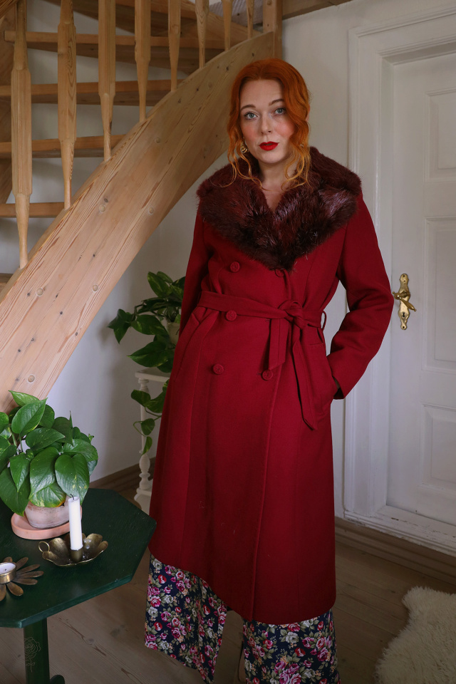 Burgundy Beaut' Vintage Wool Coat | M