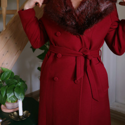 Burgundy Beaut' Vintage Wool Coat | M