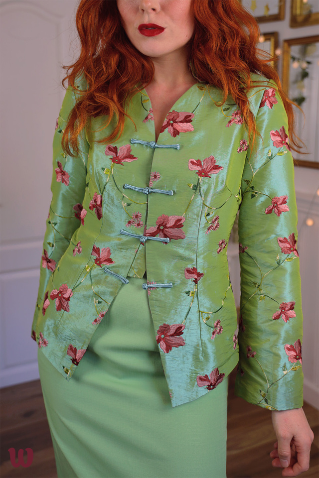 Green Floral Embroidered Jacket | S