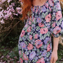 Lilac Romantic Rose Vintage Maxi | S