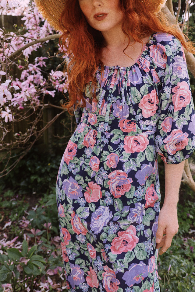 Lilac Romantic Rose Vintage Maxi | S