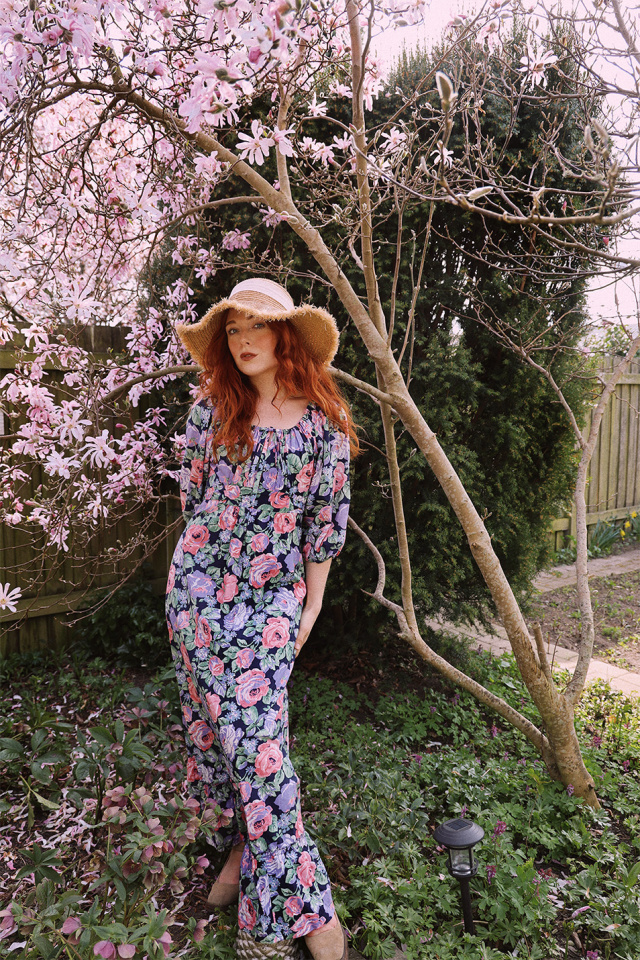 Lilac Romantic Rose Vintage Maxi | S
