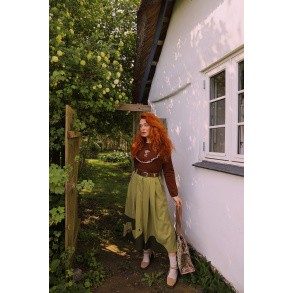 Stunning Olive Green Austrian Vintage Skirt | S/M