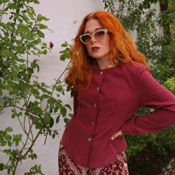 Elegant Plum Vintage Blazer | S/M