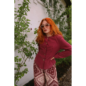 Elegant Plum Vintage Blazer | S/M