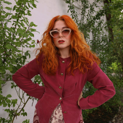 Elegant Plum Vintage Blazer | S/M