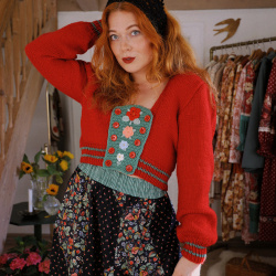 Rita's Red Knitted Dream Sweater