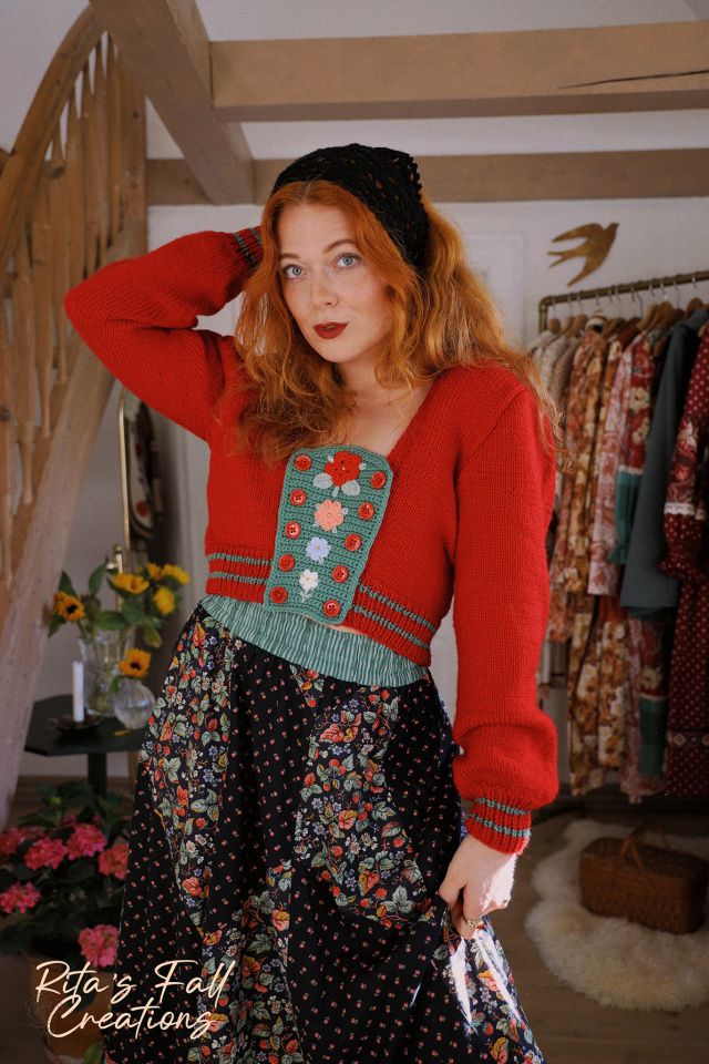 Rita's Red Knitted Dream Sweater