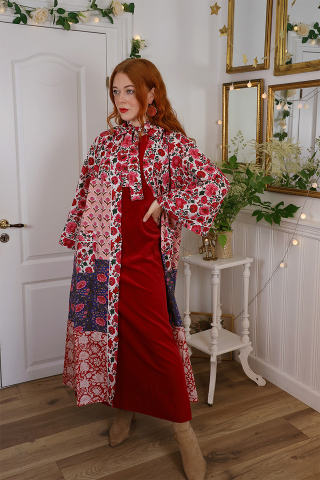 Stunning Red Velvet Maxi Dress | M