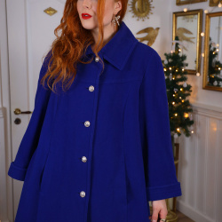Stunning Blue Vintage Coat | M/L