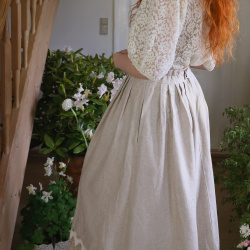 Stunning Sand Cottagecore Vintage Skirt | S