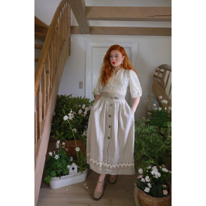 Stunning Sand Cottagecore Vintage Skirt | S