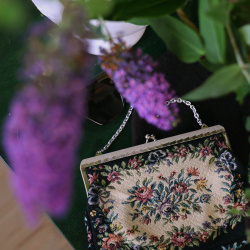 Charming Black Tapestry Purse