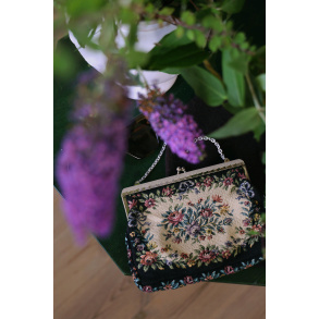 Charming Black Tapestry Purse