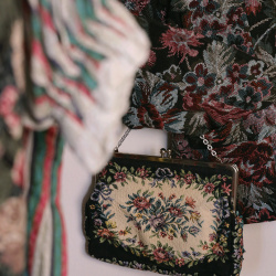 Charming Black Tapestry Purse