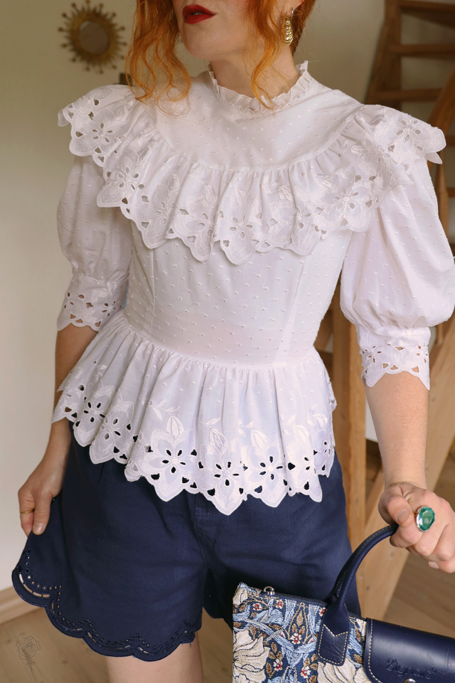 Romantic Danish Ruffle Vintage Top | XS/S