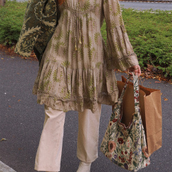 Green Summer Sun Boho Mini Dress