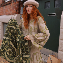 Green Summer Sun Boho Mini Dress