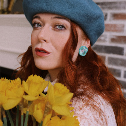 Summer Day Sky Blue Wool Beret