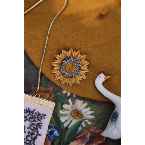 Sunflower Brooch Pin