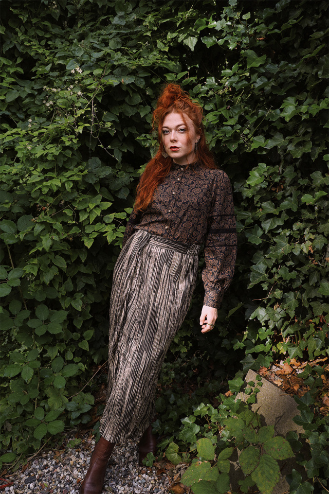 Sunrays Pencil Maxi Skirt 