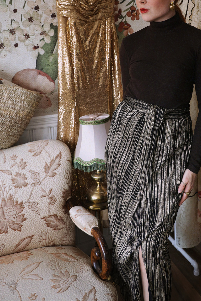 Sunrays Pencil Maxi Skirt 