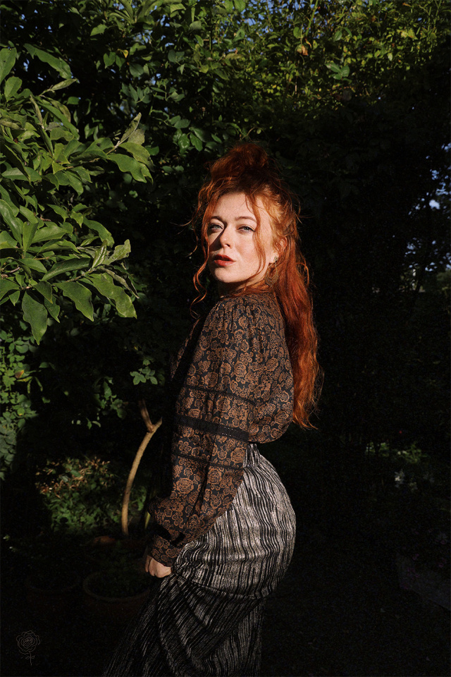 Black Golden Floral Blouse 