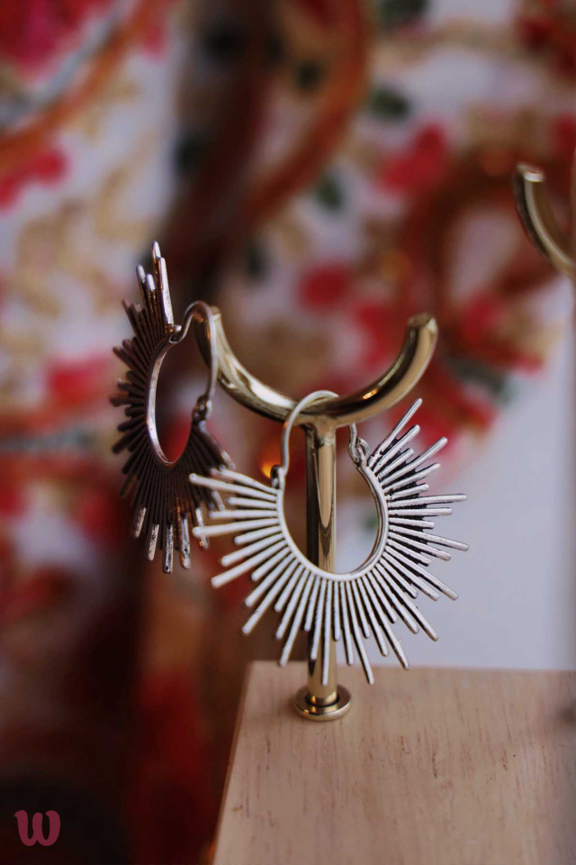 Sunshine Earrings | Silver &amp; Brass