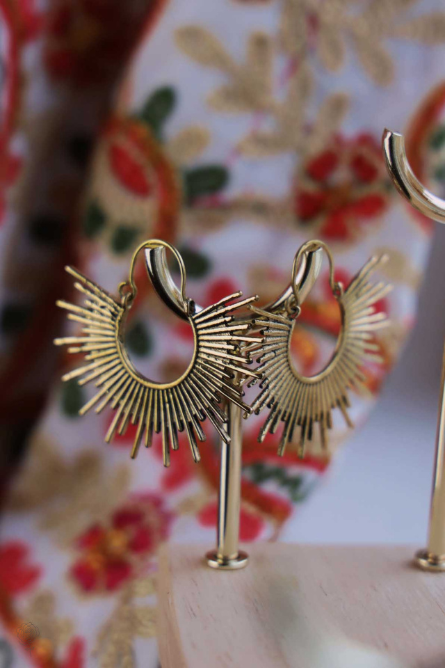 Sunshine Earrings | Silver &amp; Brass