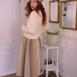 Super Light Yellow Vintage Cardigan | S