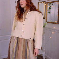 Super Light Yellow Vintage Cardigan | S