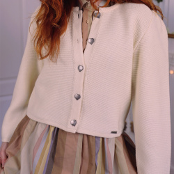 Super Light Yellow Vintage Cardigan | S