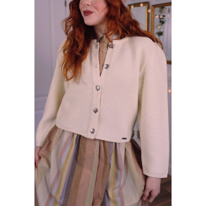 Super Light Yellow Vintage Cardigan | S