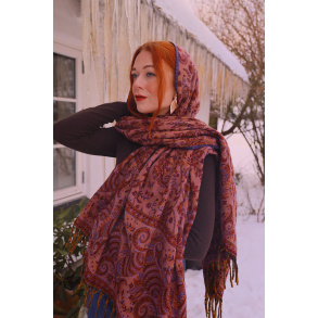 Sweet Plum Scarf & Blanket 