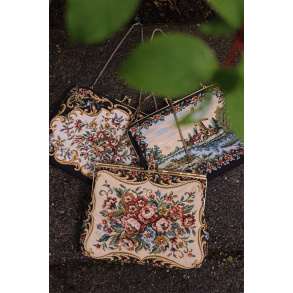 Warm Floral Tapestry Bag 