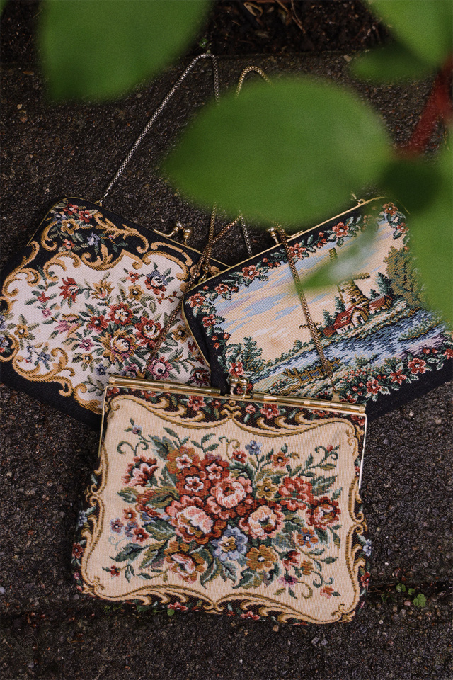 Warm Floral Tapestry Bag 