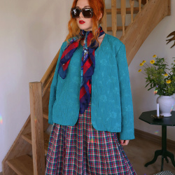 Teal Green Elegant Vintage Jacket | L/XL
