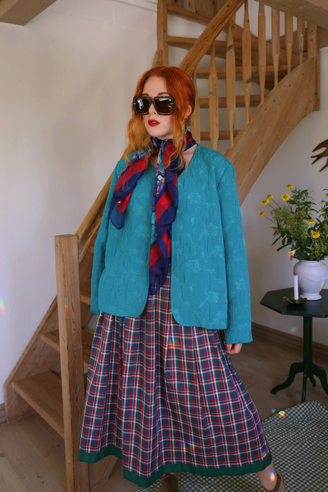 Teal Green Elegant Vintage Jacket | L/XL