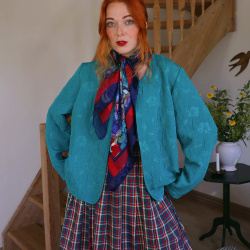 Teal Green Elegant Vintage Jacket | L/XL