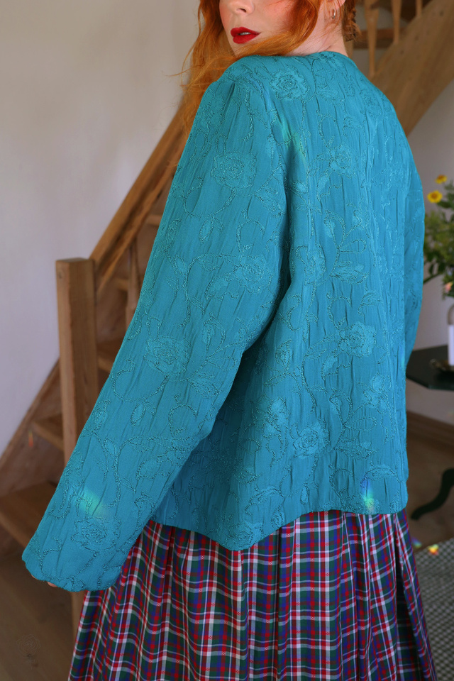 Teal Green Elegant Vintage Jacket | L/XL