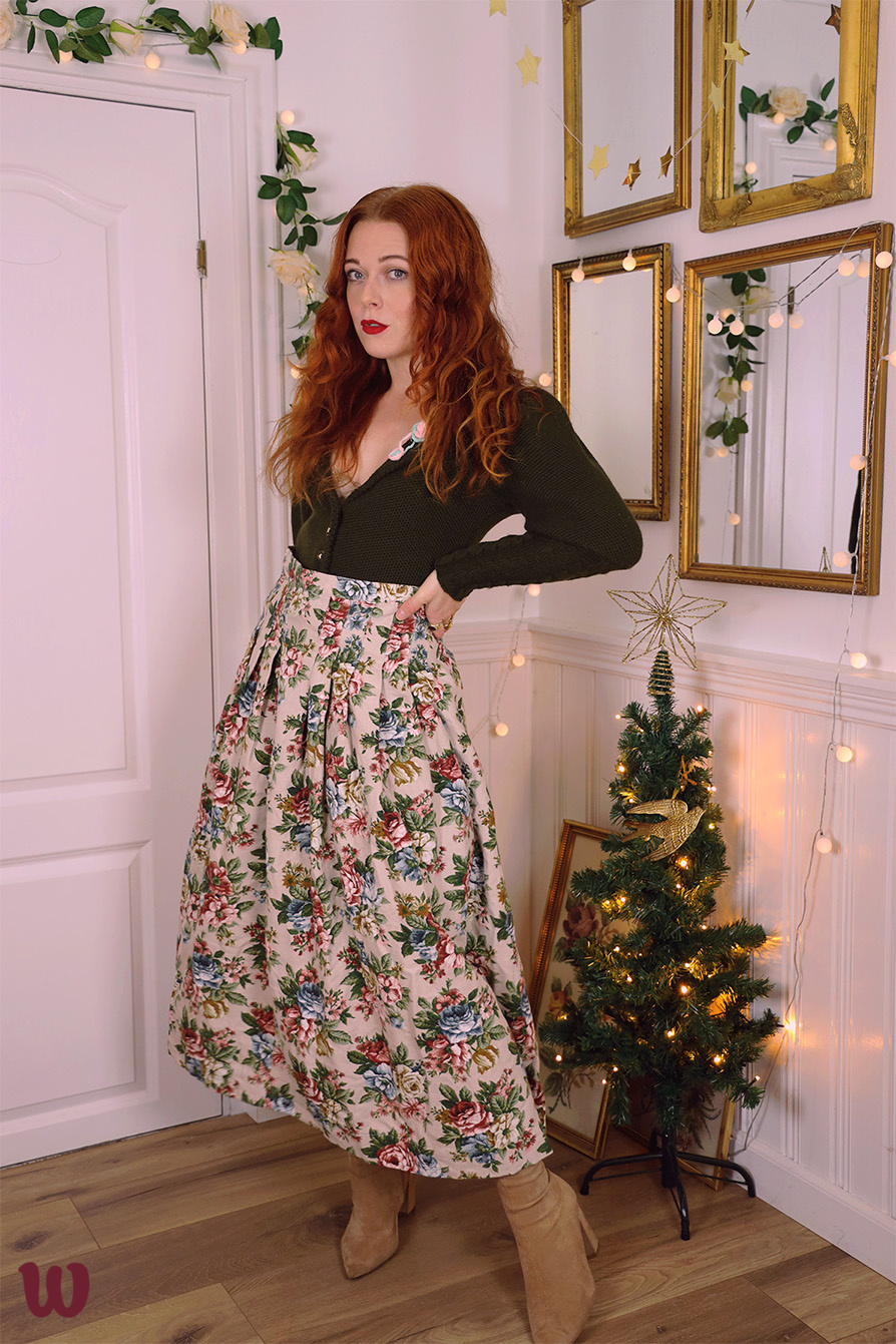 Thick Floral Vintage Maxi Skirt M L Catalog Bohemian Wonders