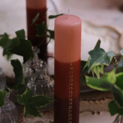 Three Shades Christmas Count Down Candle