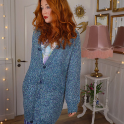 Soft Long Turquoise Cardigan | S