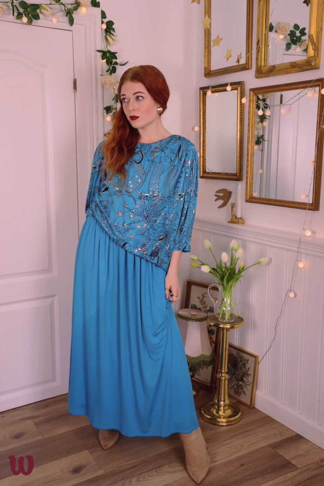 Turquoise Egyptian Maxi Dress | M