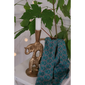 Turquoise Pattern Recycled Hair Tie 