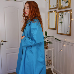 Turquoise Trenchcoat Rain Coat | XXL