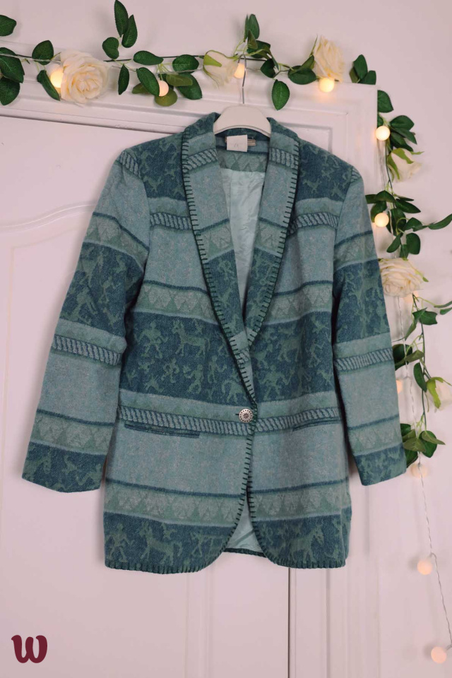 Turquoise Vintage Jacket | XS petite 