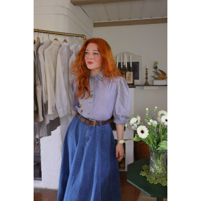 Two Shaded Blue Vintage Top | M/L