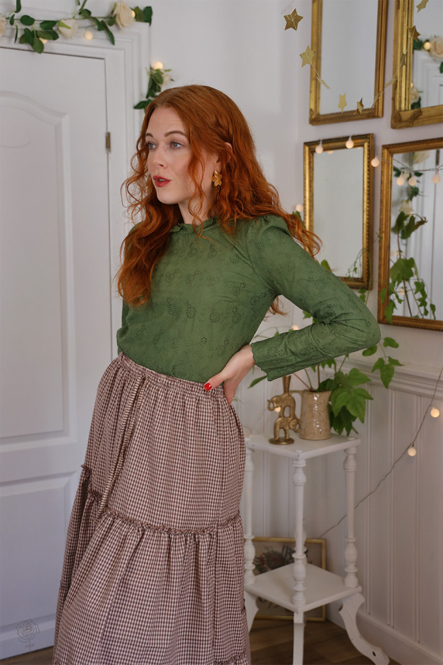 Upcycled Embroidered Cotton Blouse | XS/S